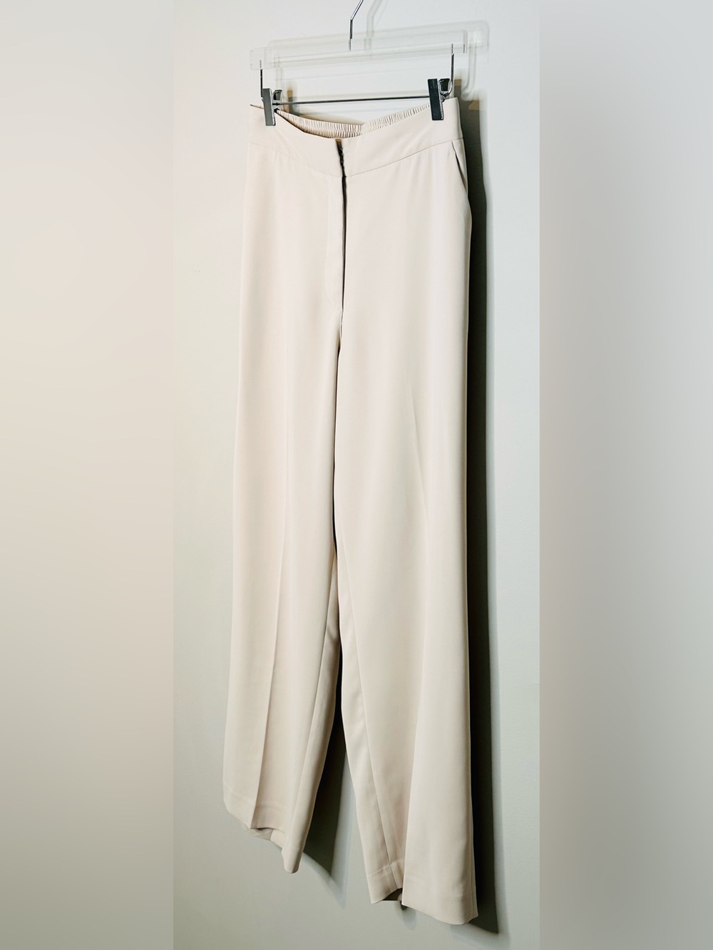 Quince Stretch Crepe Classic Trouser Pants Sand Tan Beige - Picture 6 of 13